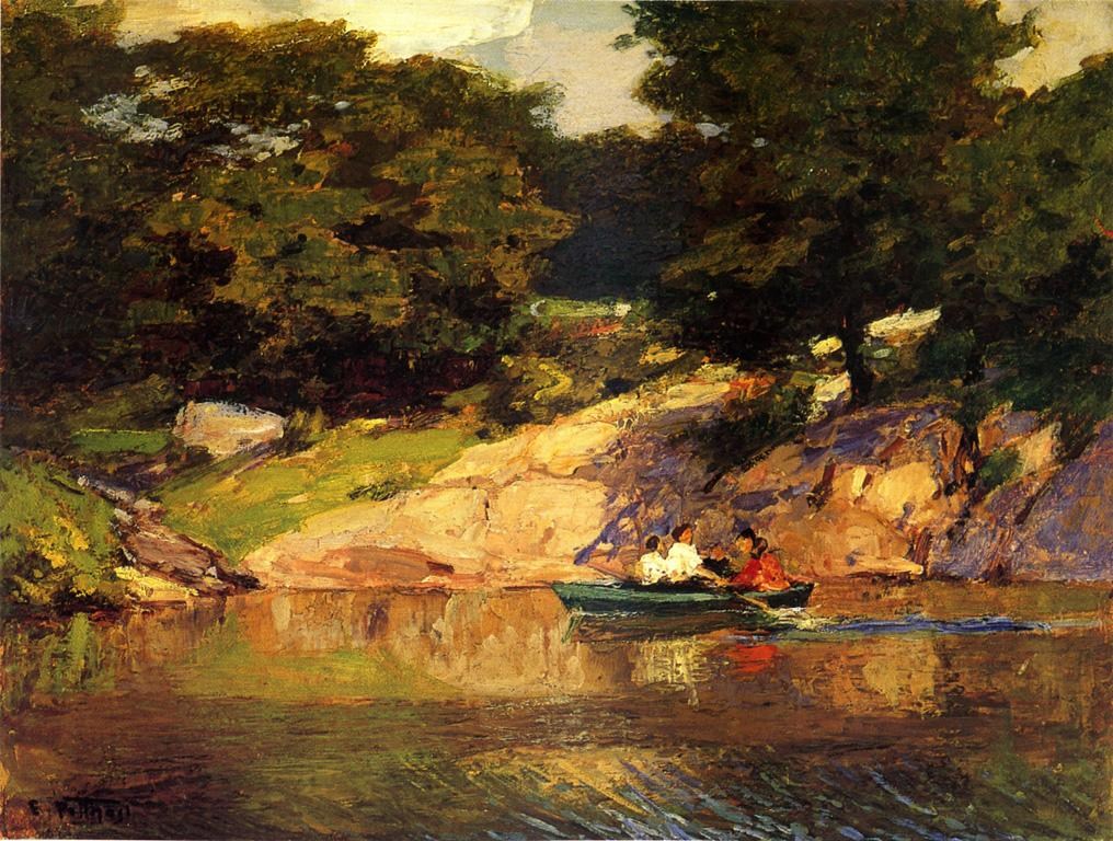 Edward Henry Potthast Boating in Central Park